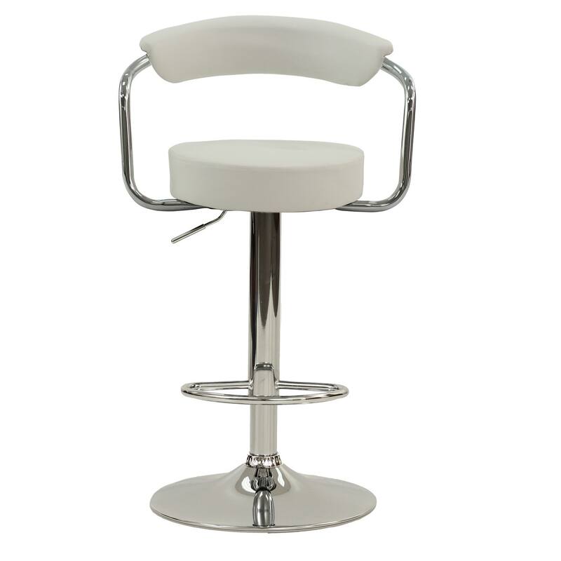 Poundex Swivel Metal Frame Adjustable Barstool