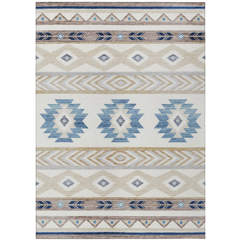 Indoor/ Outdoor Sonora Global Medallions Washable Rug