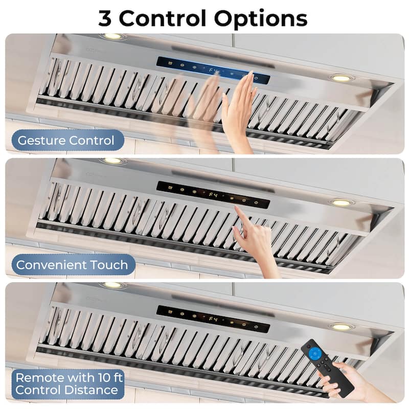 Costway 36 Inch Under Cabinet Range Hood with 4 Fan Speeds, - See Details