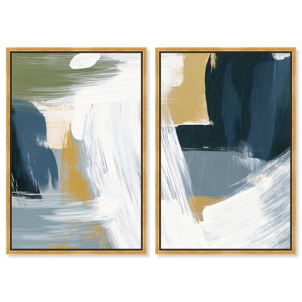 Textured Greens III Canvas Set of 2 by Art Remedy