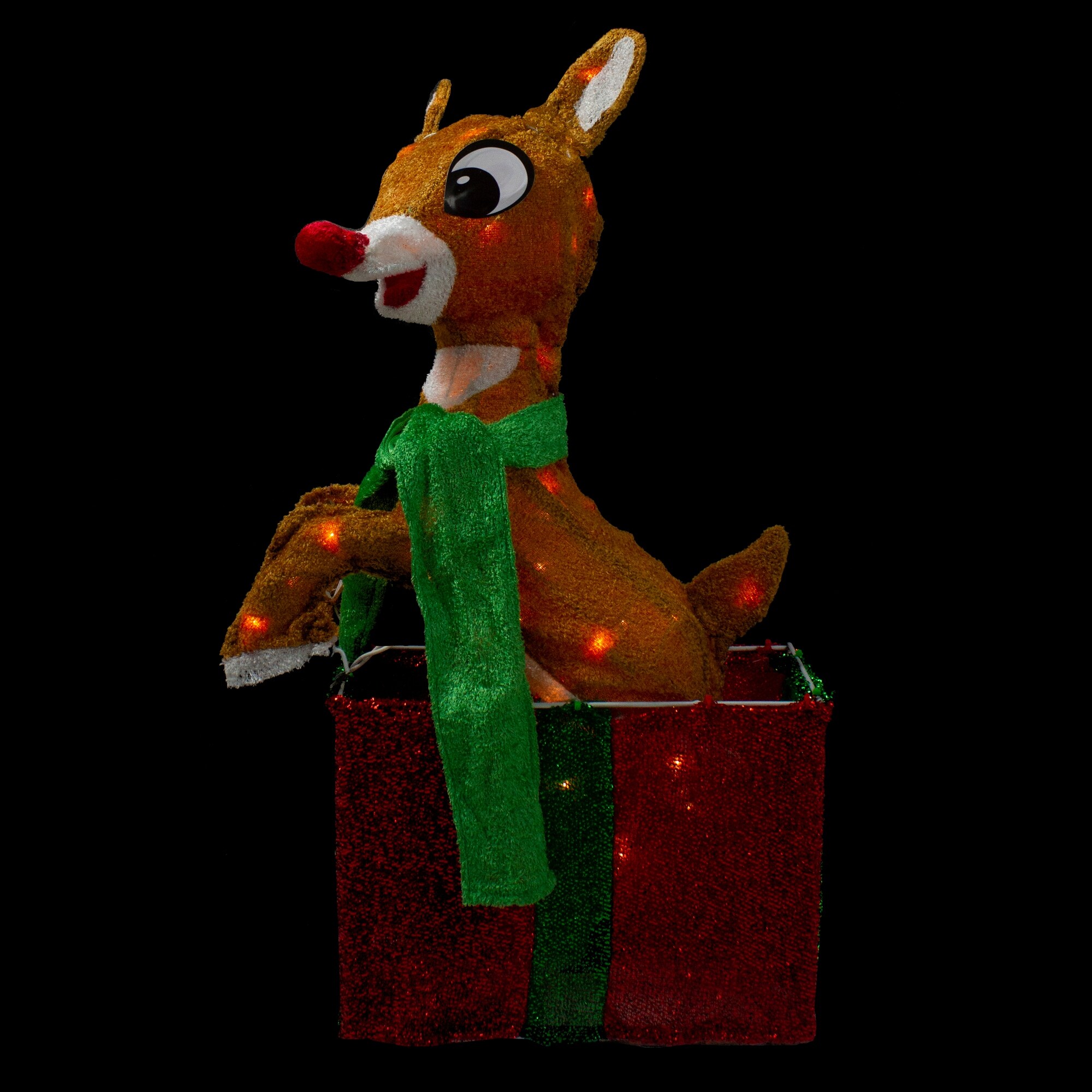 Shop 24 Pre Lit Rudolph The Red Nosed Reindeer Gift Box Christmas