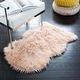 preview thumbnail 20 of 85, SAFAVIEH Faux Sheep Skin Shona 2.4-inch Thick Rug 2' x 3' - Light Pink
