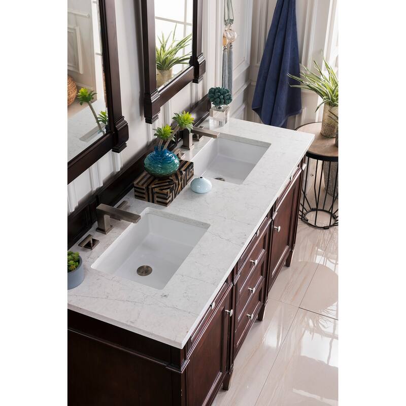 James Martin Vanities Brittany 60" Double Vanity, Burnished Mahogany