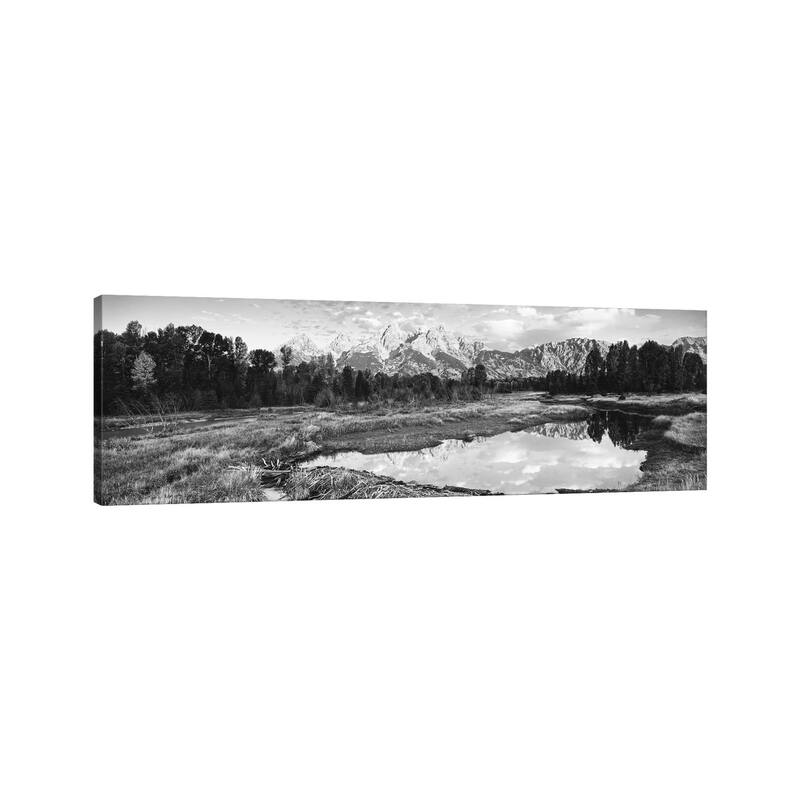 iCanvas "Reflection Of Clouds In Beaver Pond, Teton Range, Grand Teton National Park, Wyoming" by Panoramic Images Canvas Print