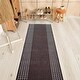 Checkered Border Non-slip Contemporary 26-inch Wide Runner Rug - Bed ...