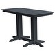 preview thumbnail 12 of 40, Poly Lumber Bar Table 6' - Dark Gray