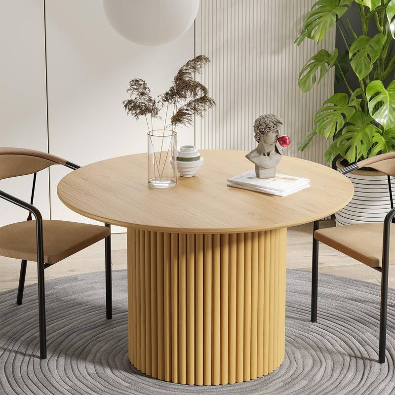 Solid Wood 46'' Round Dining Table for 4 People Nordic style - 46*30