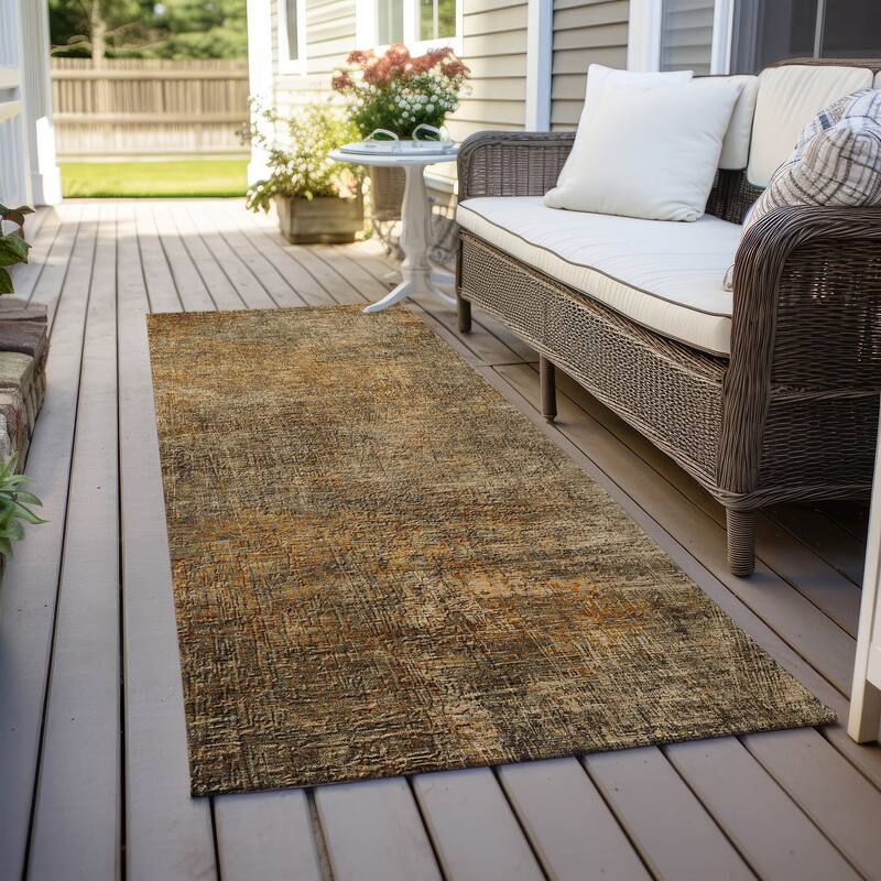 Machine Washable Indoor/ Outdoor Chantille Watercolor Ombre Rug