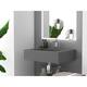 Pyramid Solid Surface Wall-Mounted Bathroom Sink - 24" - Grey