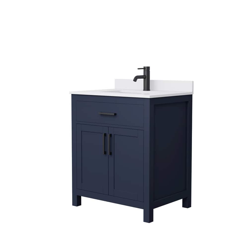 Beckett 30 Inch Single Vanity, Cultured Marble Top
