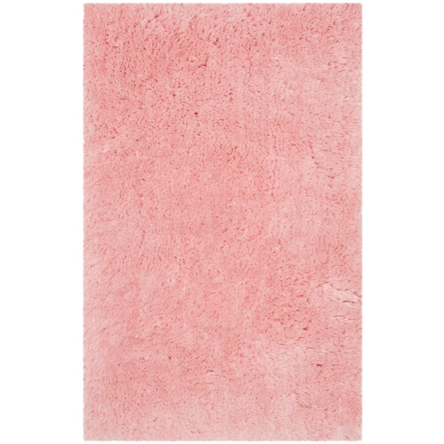 SAFAVIEH Handmade Arctic Shag Guenevere 3-inch Extra Thick Rug - 2'6" x 4' - Pink