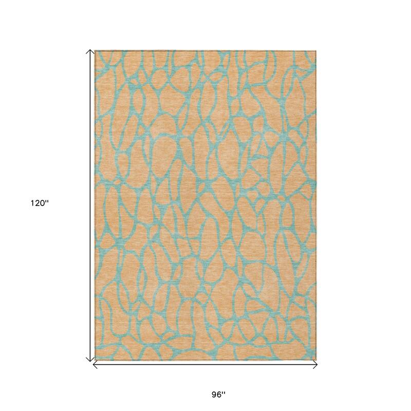 HomeRoots Geometric Transitional Rectangle Outdoor Rug