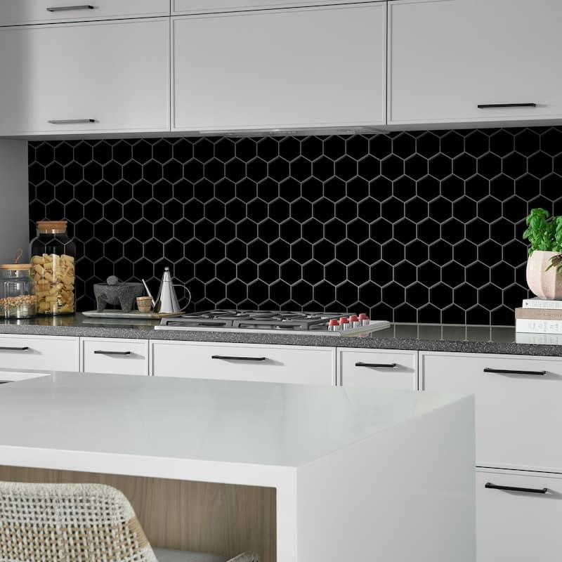 Merola Tile Metro Super Hex Series 10" x 11-1/2" Porcelain Mosaic Tile