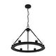 preview thumbnail 3 of 8, Hunter 18" Saddlewood 6-Light Chandelier, - Island, Entry, Dining Room - Wagon Wheel, Farmhouse, Industrial