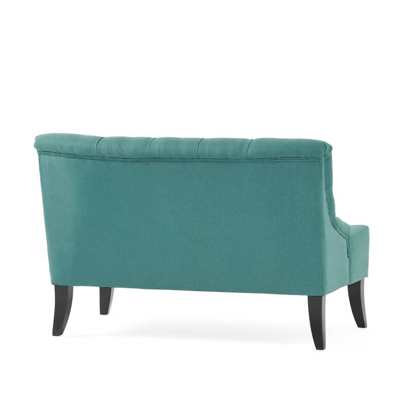 2-Seat Upholstered Loveseat with Tufted Backrest