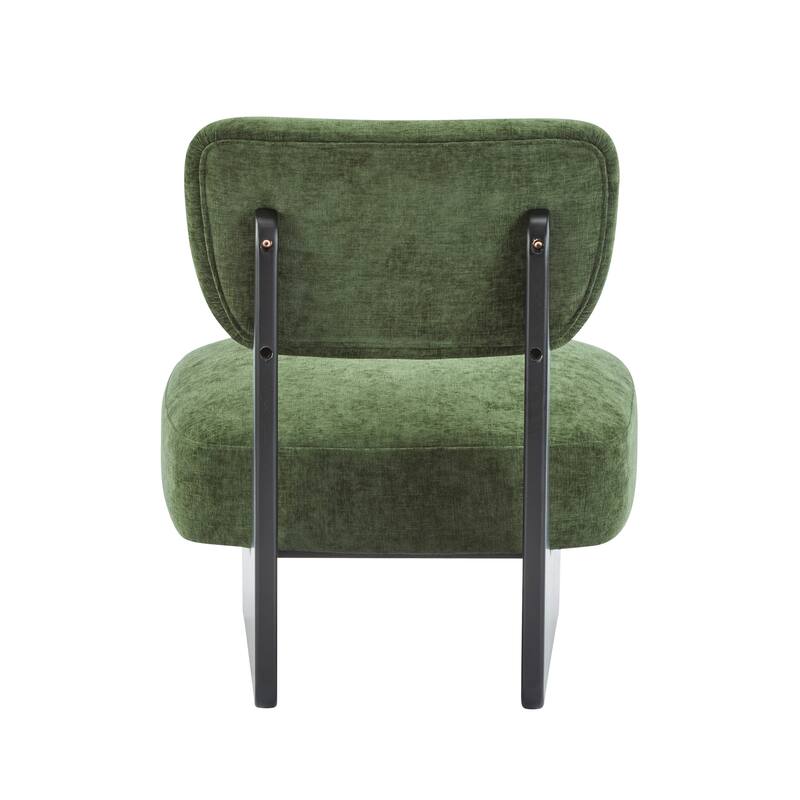 [Set of 2] Modern Lounge Chair with Polyester Upholstery, Wood Base, Minimalist and Stylish Accent Seating for Living Room