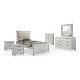 preview thumbnail 12 of 10, Furniture of America Drima Modern 6-Piece Pearl White Solid Wood Kids Platform Bedroom Set with LED