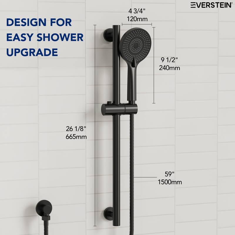 Adjustable Handheld Shower Slide Bar Set With Hose