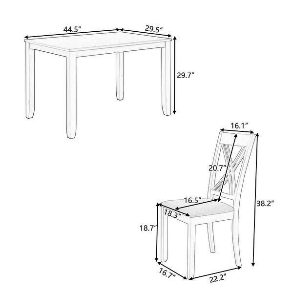 Dining Table Set Kitchen Table Set with 4 XBack Chairs(Set of 5) Bed Bath & Beyond 38402475