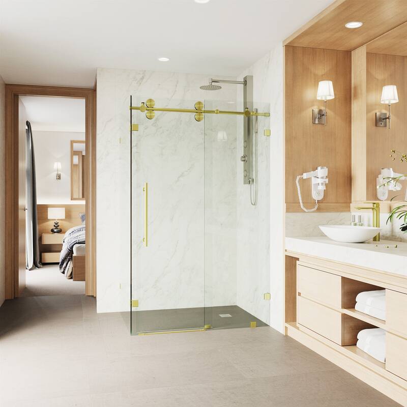 VIGO Winslow Frameless Sliding Shower Enclosure