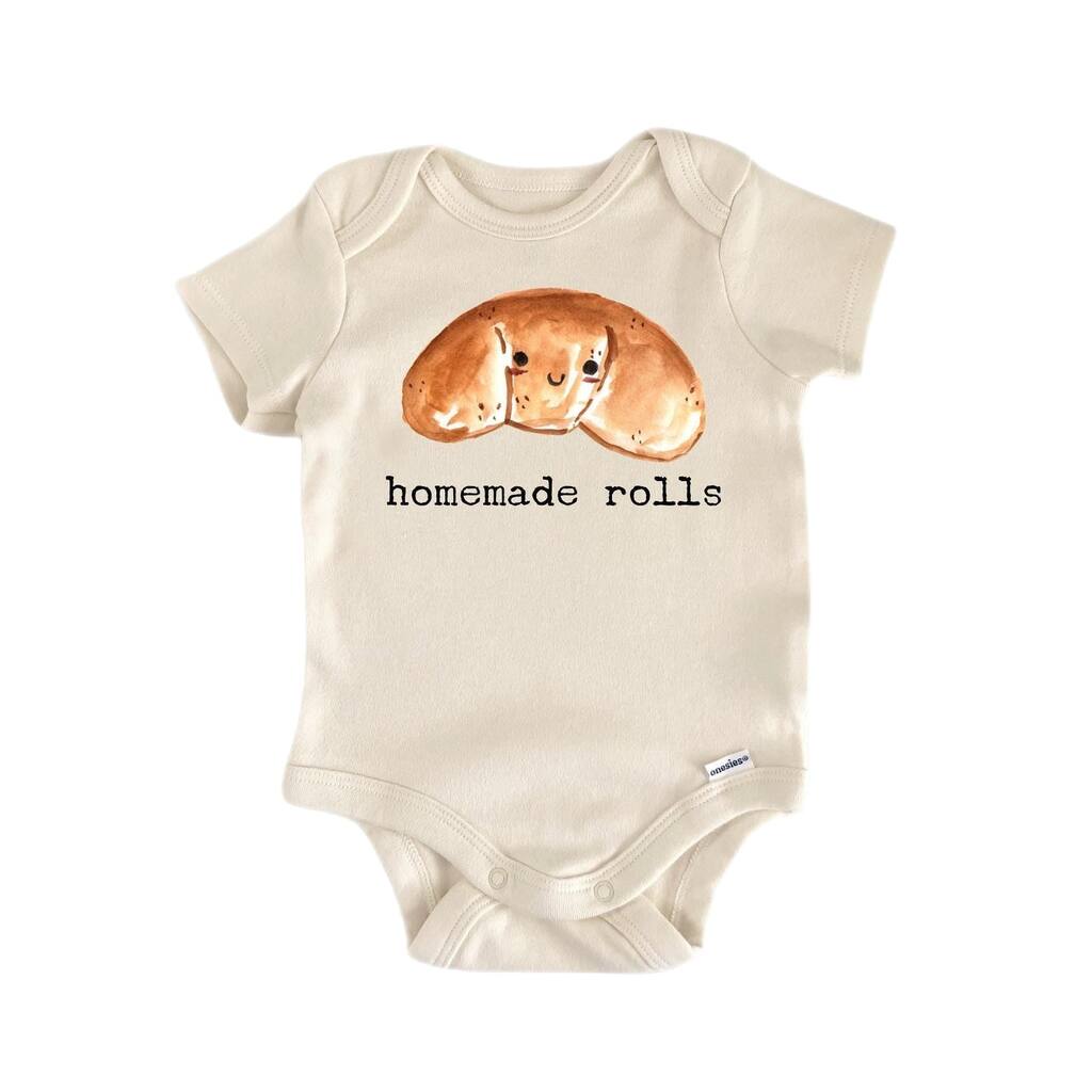 Homemade Rolls Baking - Baby Boy Girl Clothes Infant Bodysuit Funny Cute Newborn
