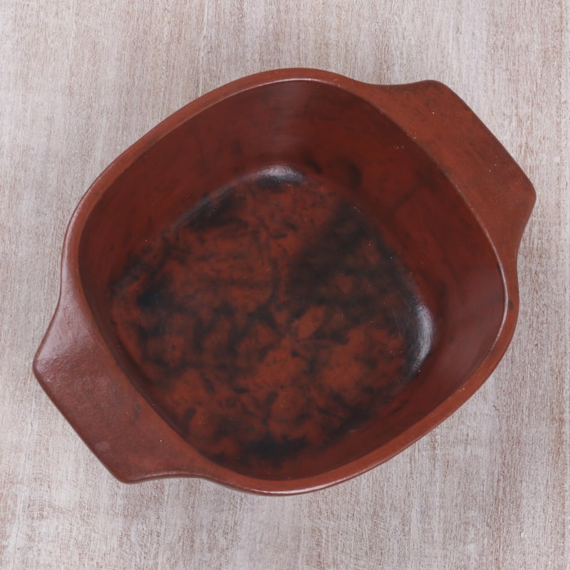 Novica Handmade Antique Mataram Ceramic Serving Bowl
