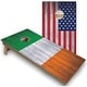 preview thumbnail 1 of 4, Solid Wood Cornhole Boards - Ireland & USA Flag Design Premium 2x4 (24" x 48") - Include ALL Accessories