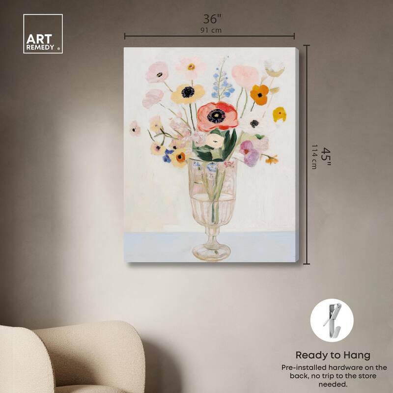 Gentle Bouquet Canvas by Art Remedy, Gallery Wrapped