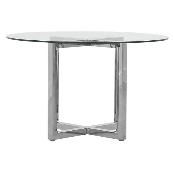 Freedom round top glass dining table