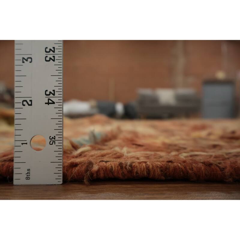 Hand Knotted Oriental 100% Wool Carpet Modern Tribal Oranges & Rust Moroccan Area Rug - 16' 4'' X 13' 3''
