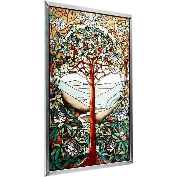 Toscano Stained Glass Panel ,The Tree of Life Stained Glass Window
