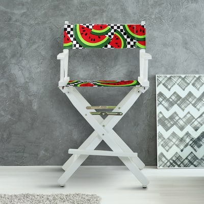 24" Director's Chair White Frame-Watermelon Slices - 23"W x 19"D x 39.5"H