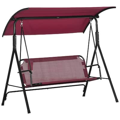 Steel 3-Person Porch Swing with Stand