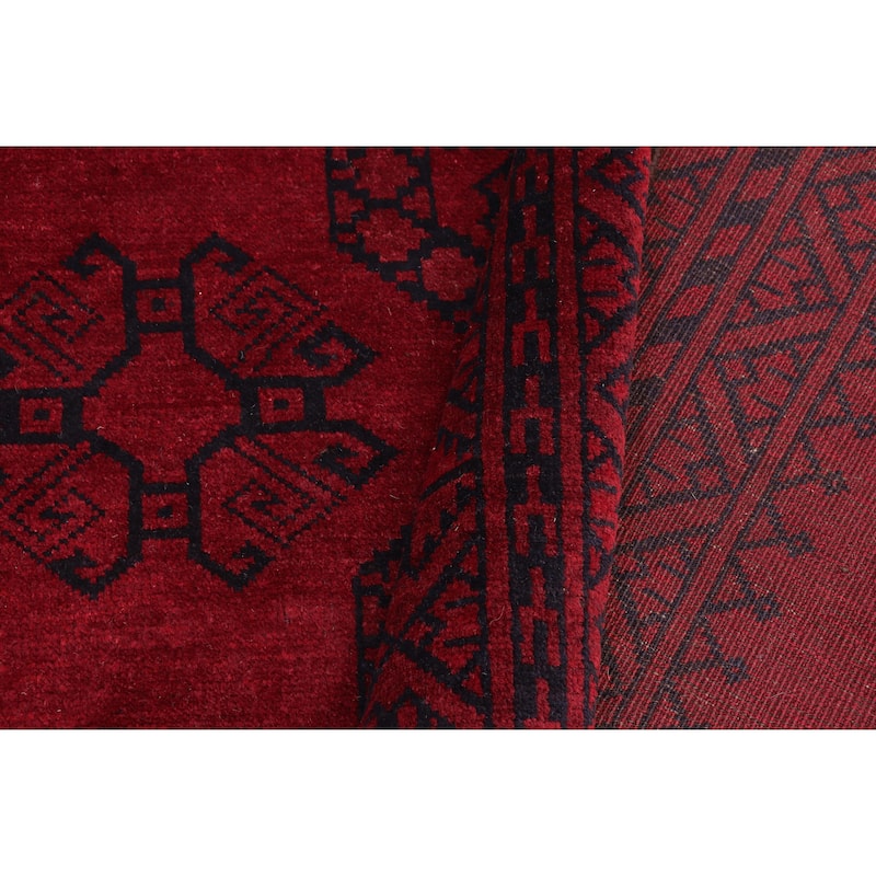 Vintage Biljik Khal Mohammadi Tommy Red/Black Rug - 9'0'' x 12'6''