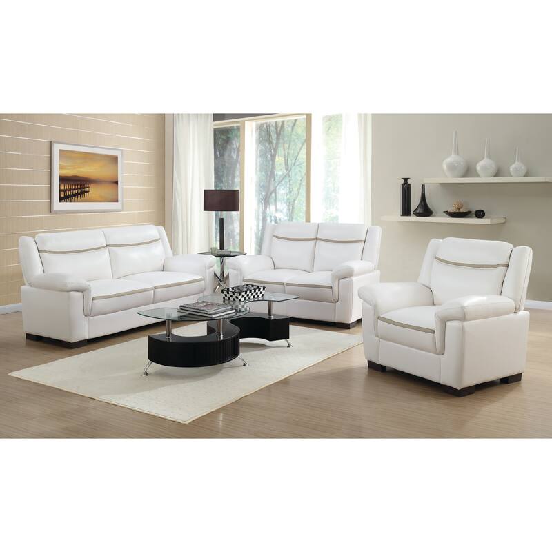 Arabella Upholstered Padded Arm Sofa Set