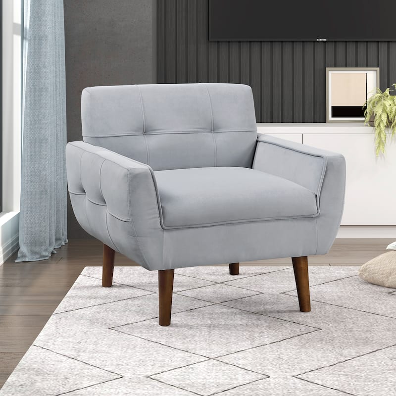 Milford Velvet Fabric Accent Chair