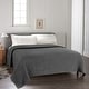 preview thumbnail 21 of 83, 100-percent Cotton Waffle Weave Medium Weight All Season Thermal Blankets King - Gray
