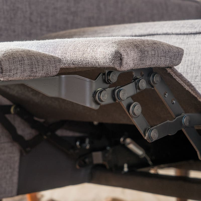 Mervynn Mid-Century Modern Button Tufted Fabric Recliner by Christopher Knight Home