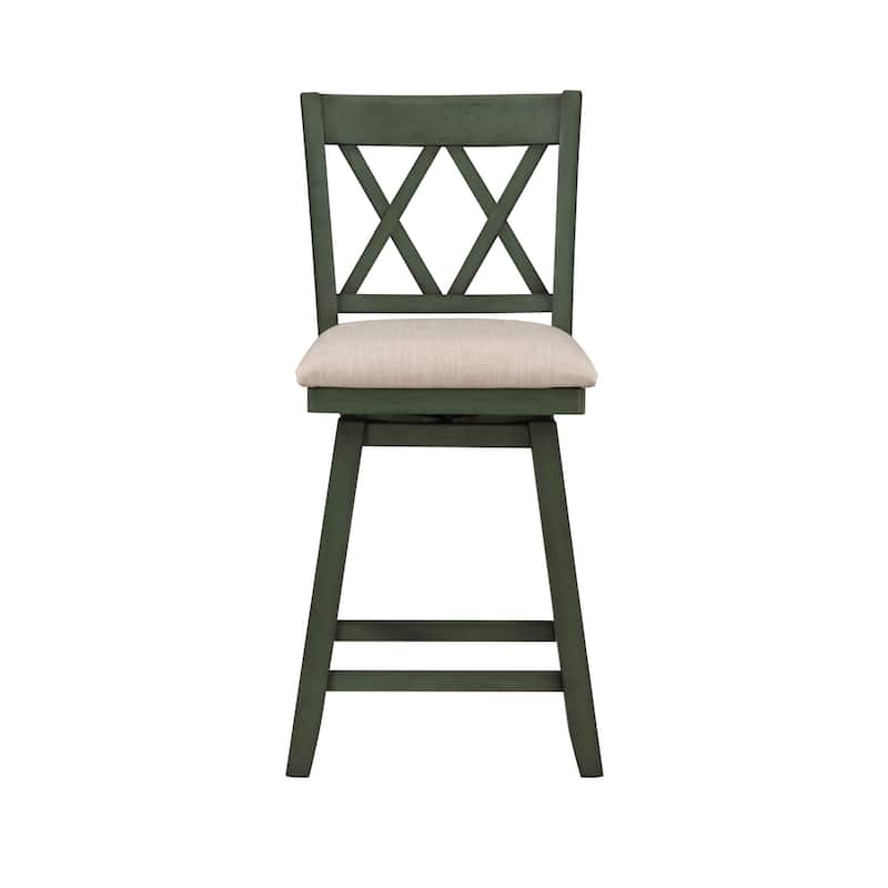 Brookline Wooden Linen Swivel Dining Room Barstool