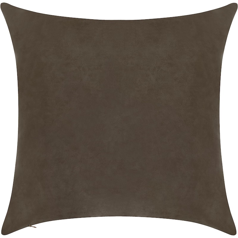 Delara Pack of 1 Velvet Decorative Throw Pillow Cover 20x20 Inches, Cushion Cover, Soft and Breathable Fabric, Hidden Zipper - Cover Only - Cocoa brown