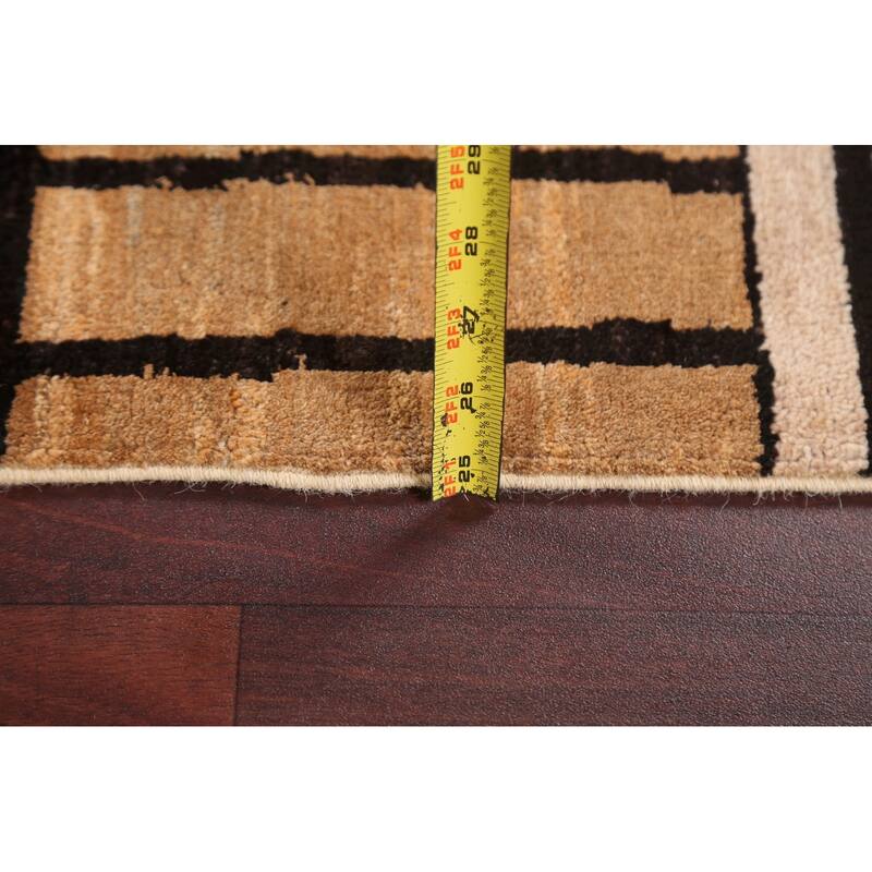 Gabbeh Kashkoli Contemporary Area Rug Wool Hand-knotted Foyer Carpet - 4'1" x 6'2"