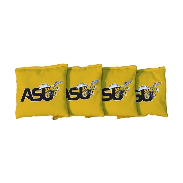 slide 2 of 3, Alabama State University ASU Hornets Yellow Cornhole Bags All-Weather Resin Filled