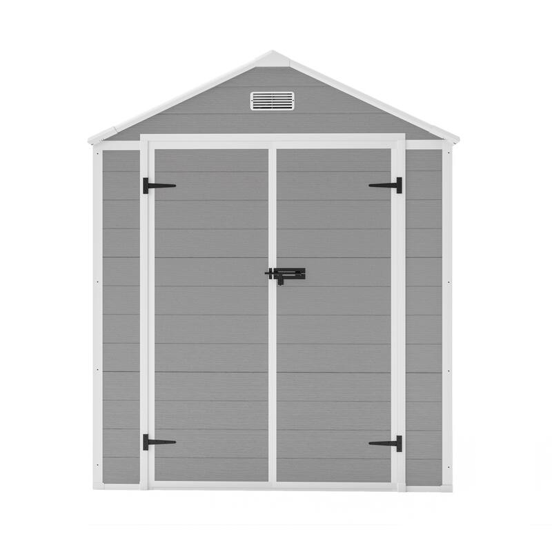 PP Resin Waterproof Storage Shed with Rust,UV Proof,HD Window Lighting