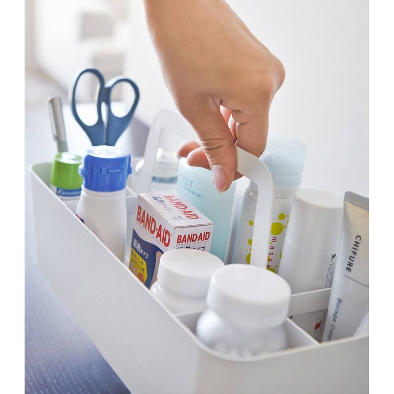 Yamazaki Home Storage Caddy, Steel - L 5.91 x W 11.81 x H 5.91 inches