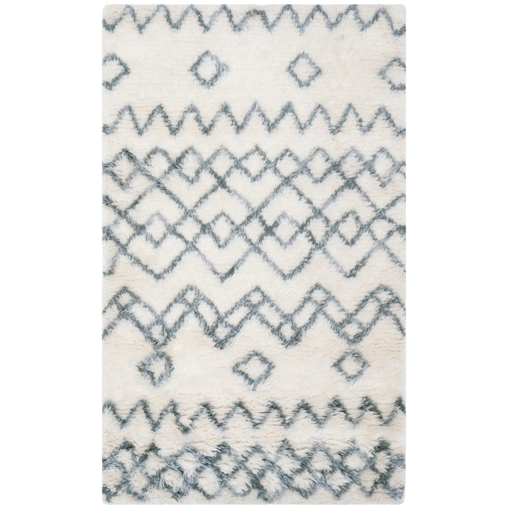 SAFAVIEH Handmade Casablanca Shag Dalma Tribal Wool Rug