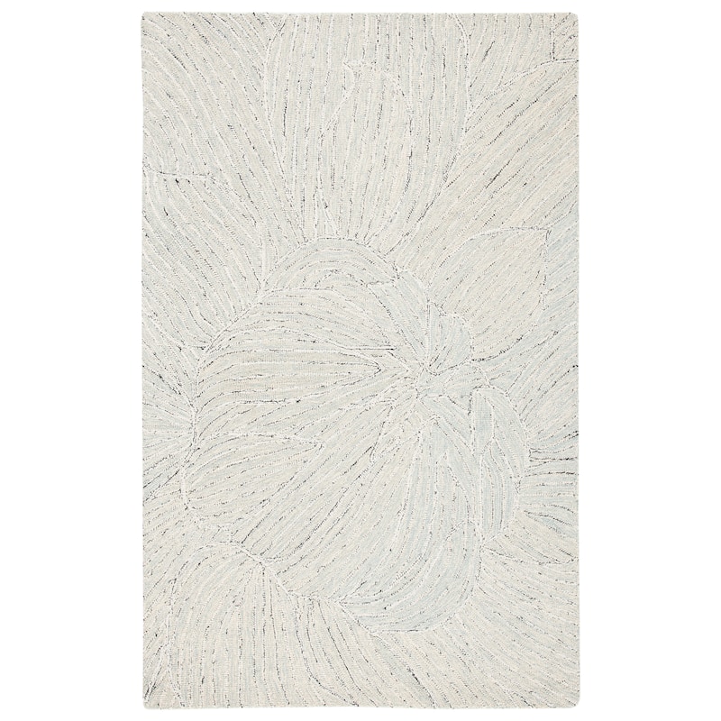 SAFAVIEH Handmade Metro Madlene Abstract Floral Wool Rug - 6' Square - Light Blue/Ivory