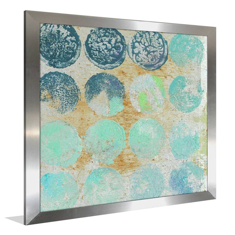 "Aqua Circles II (Square)" Print on Acrylic