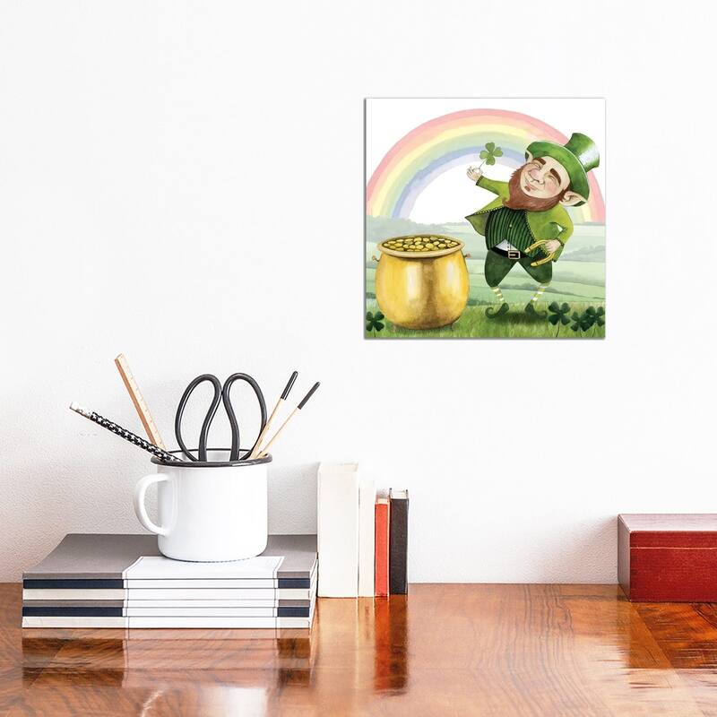 iCanvas "Leprechaun's Rainbow I" by Grace Popp Canvas Print - 12x12x0.75