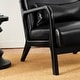 preview thumbnail 79 of 119, Glitzhome Set of 2 30.75"H Mid-Century Modern PU Leather Accent Chairs - 25.75"W x 33.75"D x 30.75"H