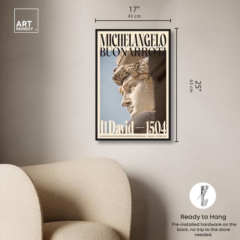 David in Marble Canvas by Art Remedy